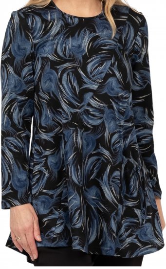 Scandinavian Caramel Swirls Tunic Blue - Bedruckte T-shirts für herren - 