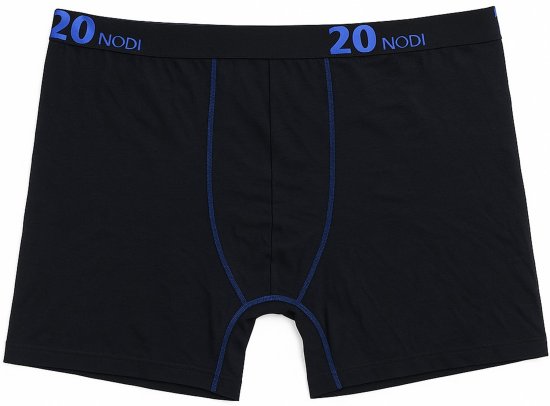 20 Nodi Stretch Cotton Boxer with Medium Leg Black - Herrenunterwäsche & bademode - Herrenunterwäsche & Bademode in großen Größen