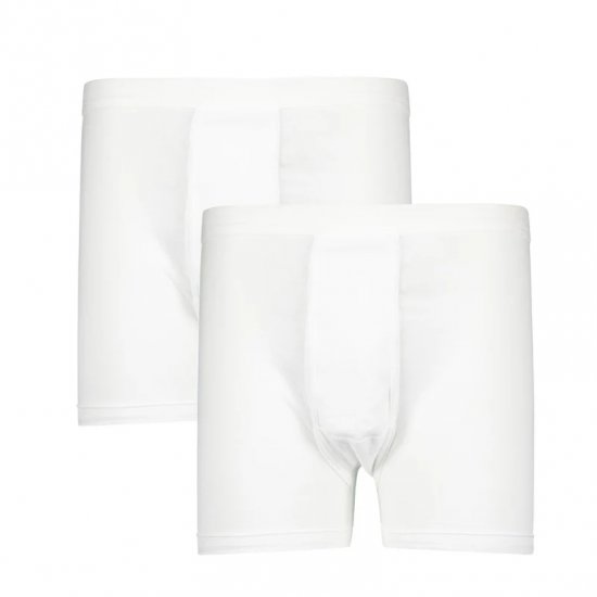 Adamo Royal Fine Ribbed Boxershorts 2-Pack White - Herrenunterwäsche & Bademode in großen Größen - Herrenunterwäsche & Bademode in großen Größen