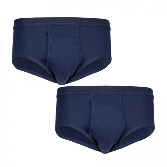 Adamo Royal Ribbed Briefs 2-Pack Navy - Herrenunterwäsche & bademode - Herrenunterwäsche & Bademode in großen Größen