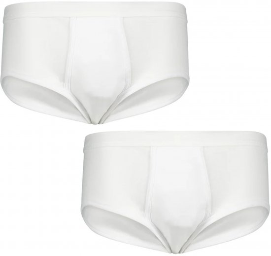 Adamo Royal Fine Ribbed Briefs 2-Pack White - Herrenunterwäsche & Bademode in großen Größen - Herrenunterwäsche & Bademode in großen Größen