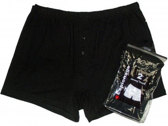 Espionage U001 2-Pack Boxershorts Black/White - Boxershorts - Herren Boxershorts Große Größen