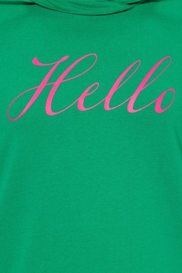 Ulla Popken HELLO Classic Fit Stand-Up Collar Sweatshirt Emerald Green - Hoodies & Sweatshirts - Kuschelige Sweatshirts & Strick