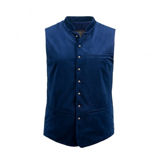 JP1880 Velvet Vest Traditional Blue - Festmode - Festliche Mode – Stilvoll und bequem feiern
