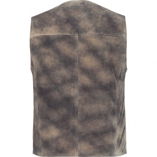 JP1880 Vest Traditional Cowhide Graphite Grey - Herrenkleidung - Herrenkleidung in großen Größen