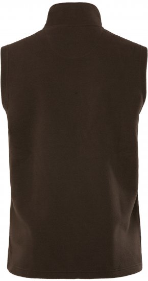 JP1880 Fleece Vest Stand-up Collar Brown - Herren jacken - Herren Jacken in großen Größen