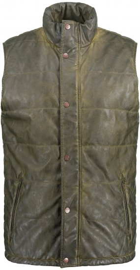 JP1880 Quilted Gilet Vintage Leather Green - Herren jacken - Herren Jacken in großen Größen