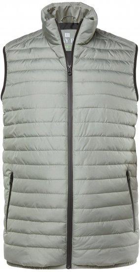 JAY-PI Lightly Quilted Vest with Stomach Fit Grey - Herren jacken - Herren Jacken in großen Größen