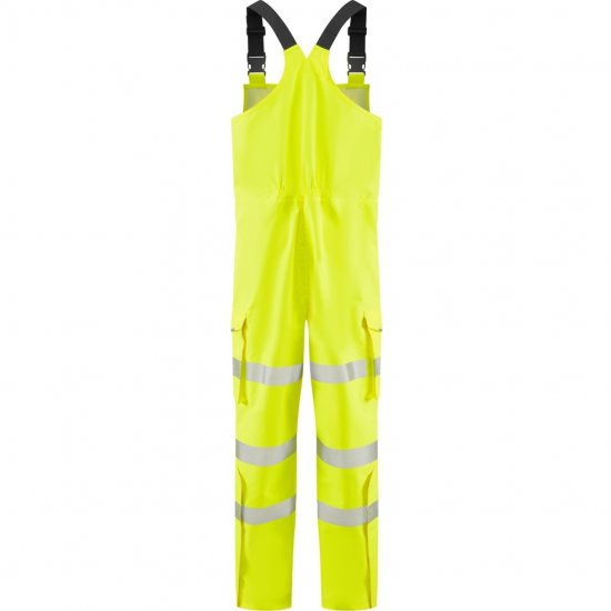 Leo Northam Ecoviz 15K Performance+ Bib & Brace Hi-Vis Yellow - Herren arbeitskleidung - Herren Arbeitskleidung Große Größen