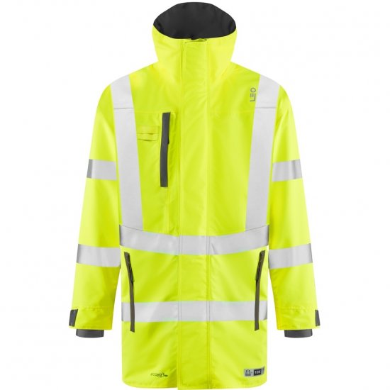 Leo Eastleigh Ecoviz 10K Performance Breathable Anorak Hi-Vis Yellow - Herren arbeitskleidung - Herren Arbeitskleidung Große Größen