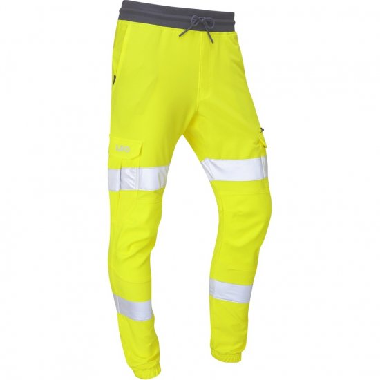 Leo Hawkridge Ecoviz High Performance 4X Stretch Trouser Hi-Vis Yellow - Herren arbeitskleidung - Herren Arbeitskleidung Große Größen