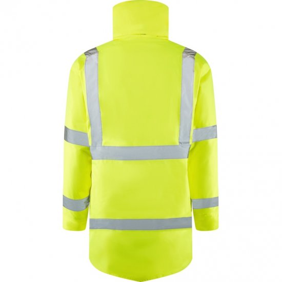 Leo Tawstock EcoViz 4K Baffle Lined Anorak Hi-Vis Yellow - Herren arbeitskleidung - Herren Arbeitskleidung Große Größen