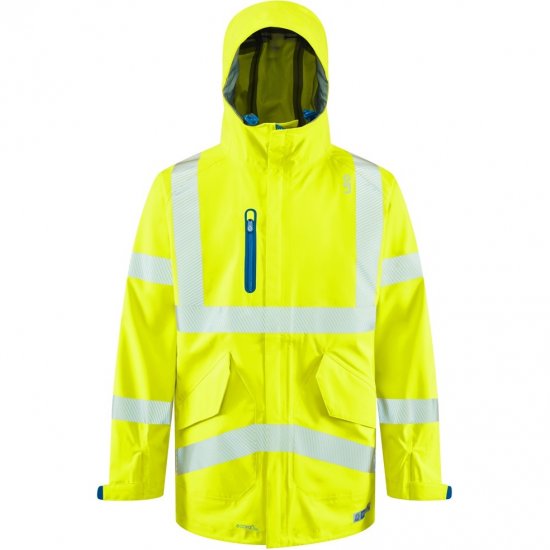 Leo Marisco LTEC 20K High Performance Breathable Waterproof Hi-Vis Yellow - Herren arbeitskleidung - Herren Arbeitskleidung Große Größen