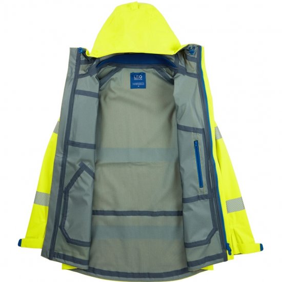 Leo Marisco LTEC 20K High Performance Breathable Waterproof Hi-Vis Yellow - Herren arbeitskleidung - Herren Arbeitskleidung Große Größen