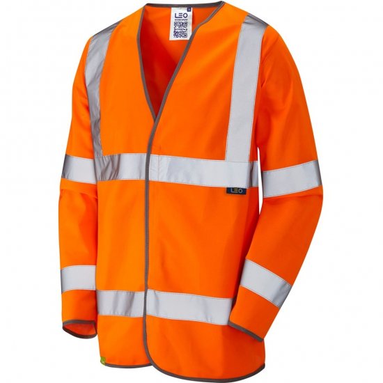 Leo Shirwell Ecoviz Sleeved Waistcoat Hi-Vis Orange - Herren arbeitskleidung - Herren Arbeitskleidung Große Größen