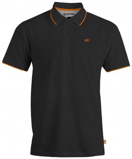 Motley Denim Helsinki Polo Black - Polo-Shirts für Herren in großen Größen - Polo-Shirts für Herren in großen Größen