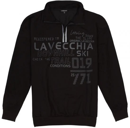 Lavecchia 2029 Sweatshirt Black - Herren-sweater und -hoodies - Herren-Sweater und -Hoodies in großen Größen