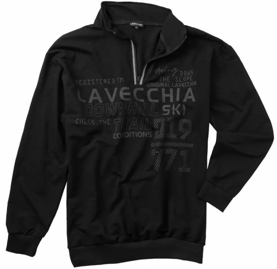 Lavecchia 2029 Sweatshirt Black - Herren-sweater und -hoodies - Herren-Sweater und -Hoodies in großen Größen