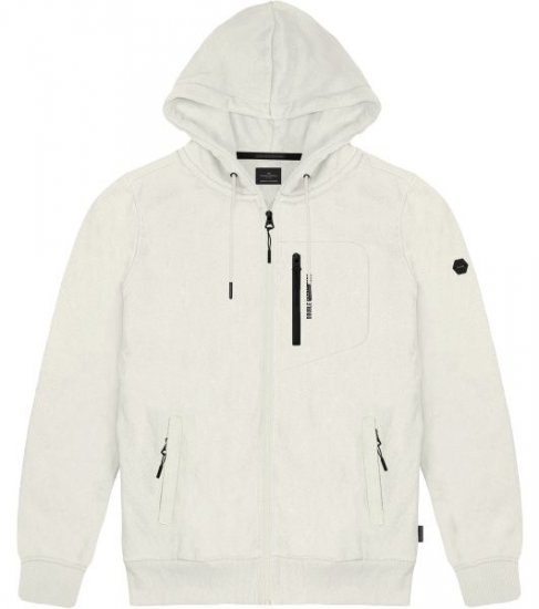 Double Outfitters MTOP-1160 Kapuzenjacke mit Reißverschluss Weiß - Herren-sweater und -hoodies - Herren-Sweater und -Hoodies in großen Größen
