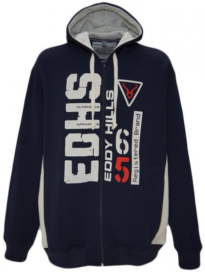 EDDY HILLS EDHS Hoodie Navy - Herren-sweater und -hoodies - Herren-Sweater und -Hoodies in großen Größen