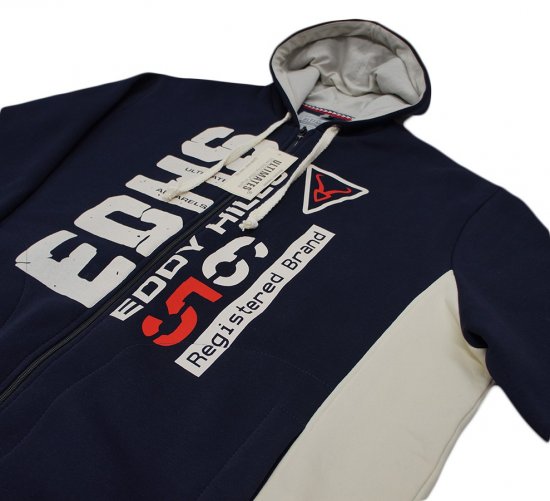 EDDY HILLS EDHS Hoodie Navy - Herren-sweater und -hoodies - Herren-Sweater und -Hoodies in großen Größen