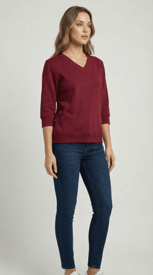 Nora Mikken GELINA Sweater Burgundy - DAMENBEKLEIDUNG XS-XXL - 