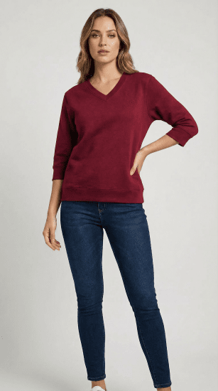 Nora Mikken GELINA Sweater Burgundy - DAMENBEKLEIDUNG XS-XXL - 