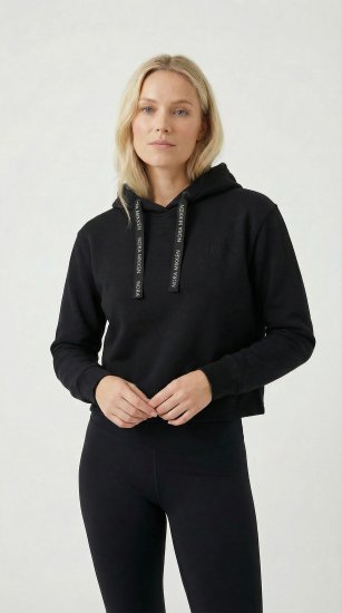 Nora Mikken KAMILLA Cropped Hoodie Black - DAMENBEKLEIDUNG XS-XXL - 
