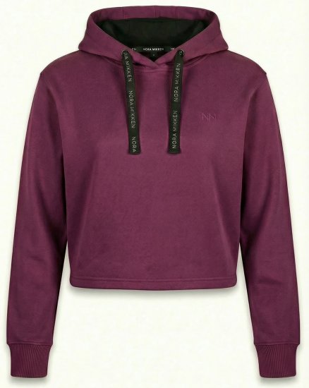 Nora Mikken KAMILLA Cropped Hoodie Mauve Wine - DAMENBEKLEIDUNG XS-XXL - 
