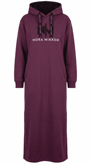 Nora Mikken MARI Maxi Hoodie Dress Mauve Wine - DAMENBEKLEIDUNG XS-XXL - 