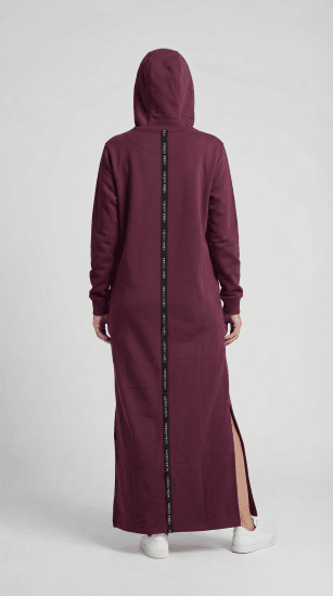 Nora Mikken MARI Maxi Hoodie Dress Mauve Wine - DAMENBEKLEIDUNG XS-XXL - 