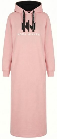 Nora Mikken MARI Maxi Hoodie Dress Peach Whip - DAMENBEKLEIDUNG XS-XXL - 