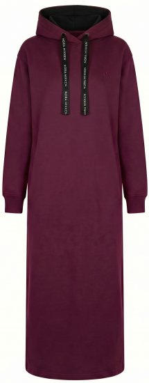 Nora Mikken MARTINA Maxi Hoodie Dress Mauve Wine - DAMENBEKLEIDUNG XS-XXL - 