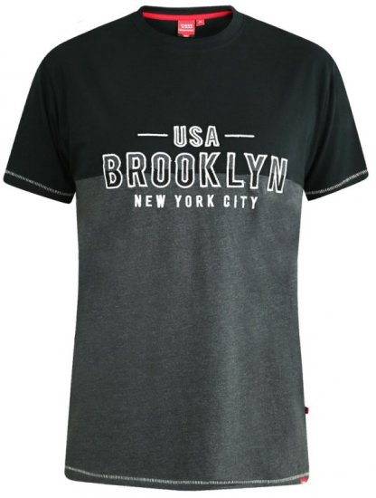 D555 Osbert T-shirt Black - Herren-T-shirts - Herren-T-Shirts in großen Größen