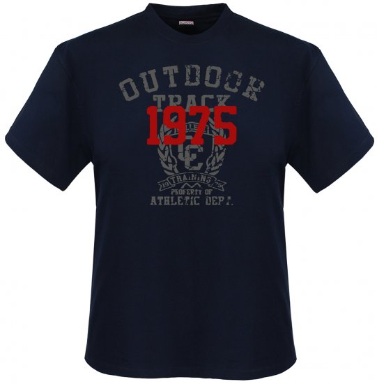 Adamo Outdoor track Comfort fit T-shirt Navy - Herren-T-shirts - Herren-T-Shirts in großen Größen