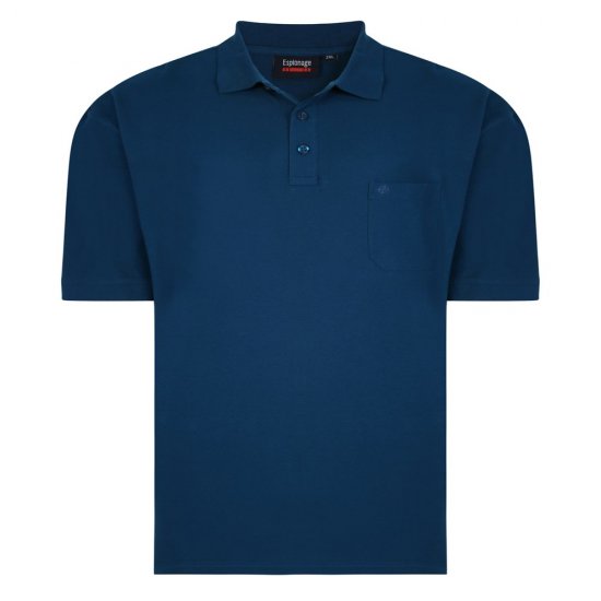 Espionage P074C Kurzarm Poloshirt Dunkles Petrol - Polo-shirts für herren - Polo-Shirts für Herren in großen Größen