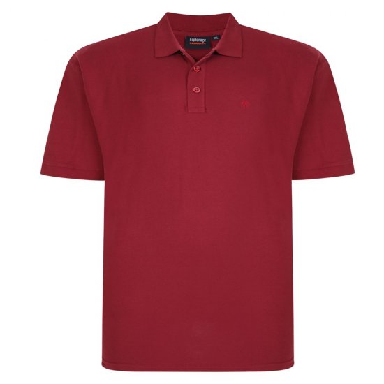Espionage P074C Kurzarm Poloshirt Weinrot - Polo-shirts für herren - Polo-Shirts für Herren in großen Größen
