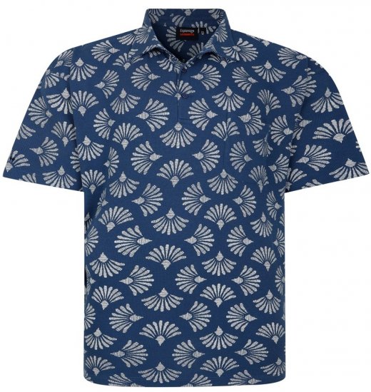 Espionage P219 Polo mit Muschelprint - Polo-shirts für herren - Polo-Shirts für Herren in großen Größen