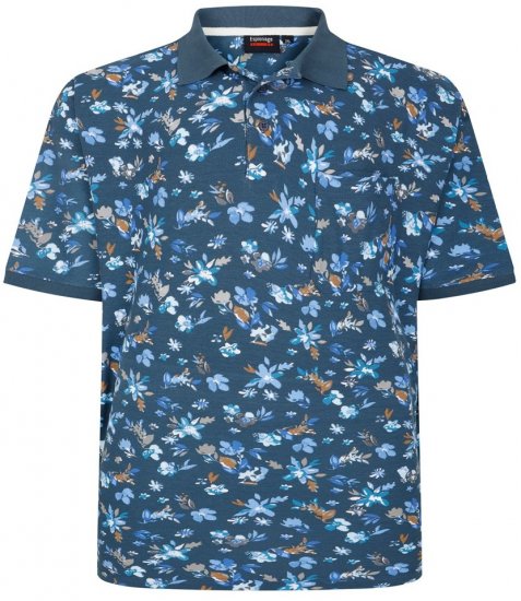 Espionage P221 Polo mit Blumenprint - Polo-shirts für herren - Polo-Shirts für Herren in großen Größen