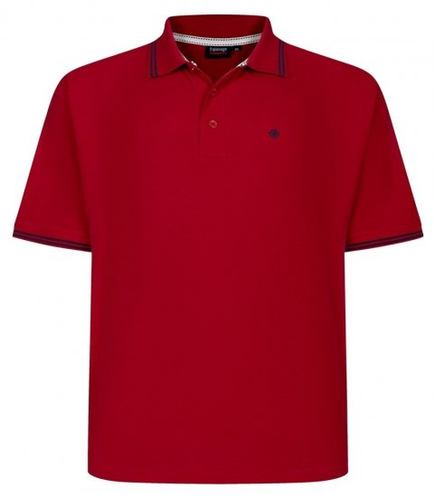 Espionage P232 Pique-Poloshirt Rot/Navyblau - Polo-shirts für herren - Polo-Shirts für Herren in großen Größen