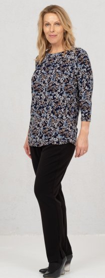Scandinavian Caramel Tiny Flower Petals Blouse Light Blue - Bedruckte T-shirts für herren - 