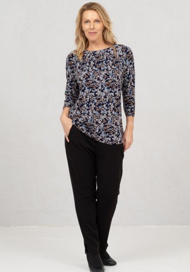 Scandinavian Caramel Tiny Flower Petals Blouse Light Blue - Bedruckte T-shirts für herren - 