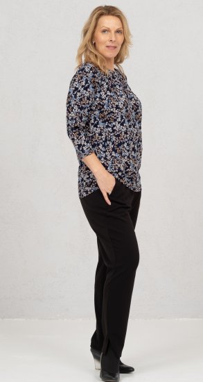 Scandinavian Caramel Tiny Flower Petals Blouse Light Blue - Bedruckte T-shirts für herren - 