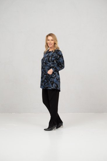 Scandinavian Caramel Swirls Tunic Blue - Bedruckte T-shirts für herren - 