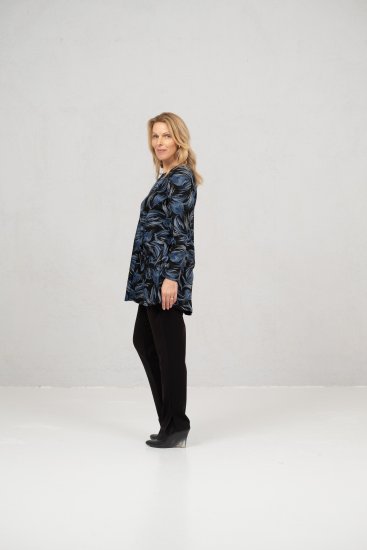 Scandinavian Caramel Swirls Tunic Blue - Bedruckte T-shirts für herren - 