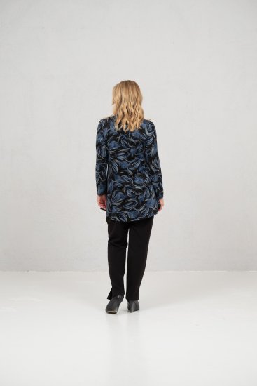 Scandinavian Caramel Swirls Tunic Blue - Bedruckte T-shirts für herren - 