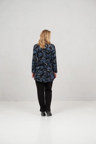 Scandinavian Caramel Swirls Tunic Blue - Bedruckte T-shirts für herren - 