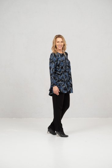 Scandinavian Caramel Swirls Tunic Blue - Bedruckte T-shirts für herren - 
