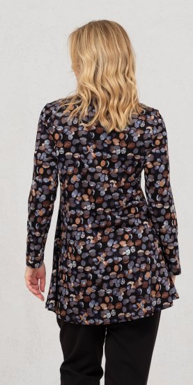 Scandinavian Caramel Flower Petals Tunic Copper and Blue - Bedruckte T-shirts für herren - 