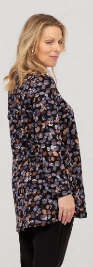 Scandinavian Caramel Flower Petals Tunic Copper and Blue - Bedruckte T-shirts für herren - 